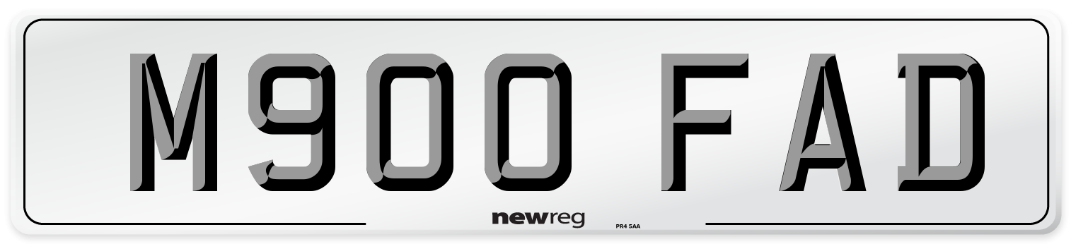 M900 FAD Number Plate from New Reg
